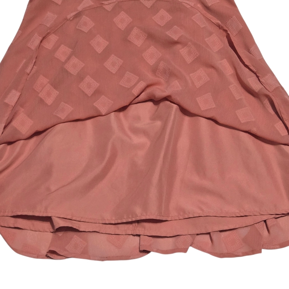Dynamite Peach Color Fit-and-Flare Textured Pattern Strappy Mini Dress Medium - Picture 4 of 13